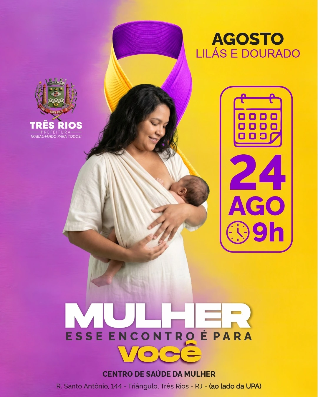 Três Rios promove encontro sobre saúde da mulher em 24 de agosto