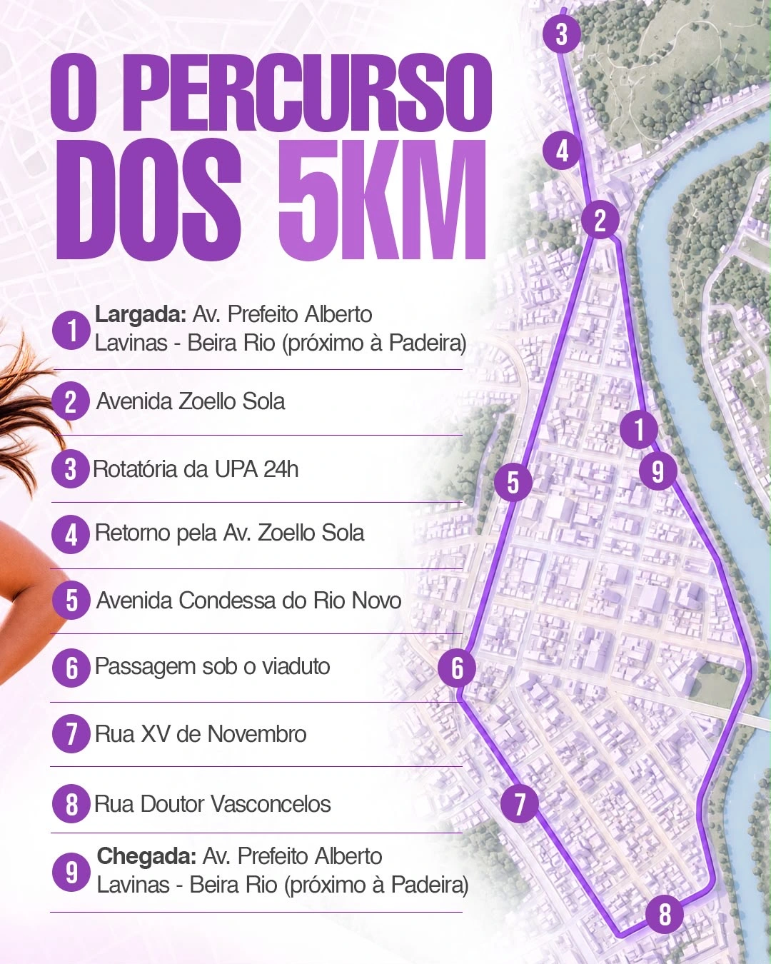 Lilás Run terá corrida de 5 km e ações contra violência em Três Rios
