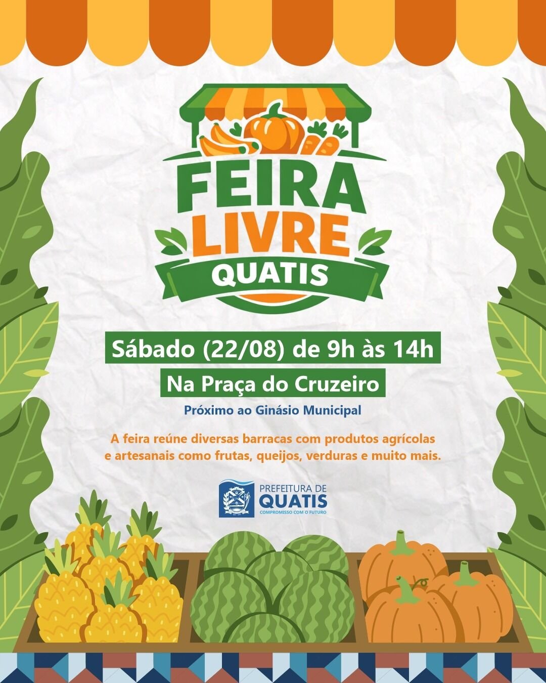 Feira Livre de Quatis participa da FeirArte do Cruzeiro neste sábado