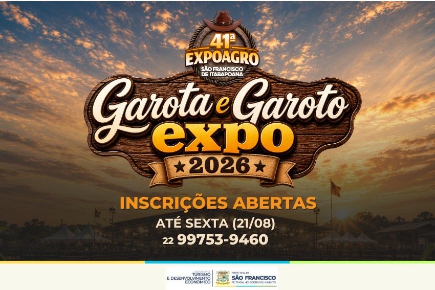 São Francisco de Itabapoana encerra inscrições para Garota e Garoto Expo