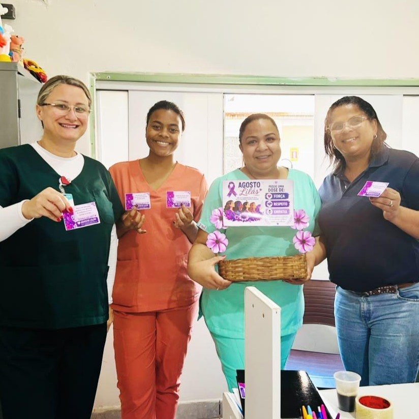 Hospital de Santa Maria Madalena faz ação sobre Agosto Lilás