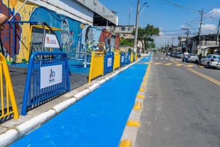 Rua Tocantins, em Sarapuí, recebe urbanização e nova ciclovia em Duque de Caxias