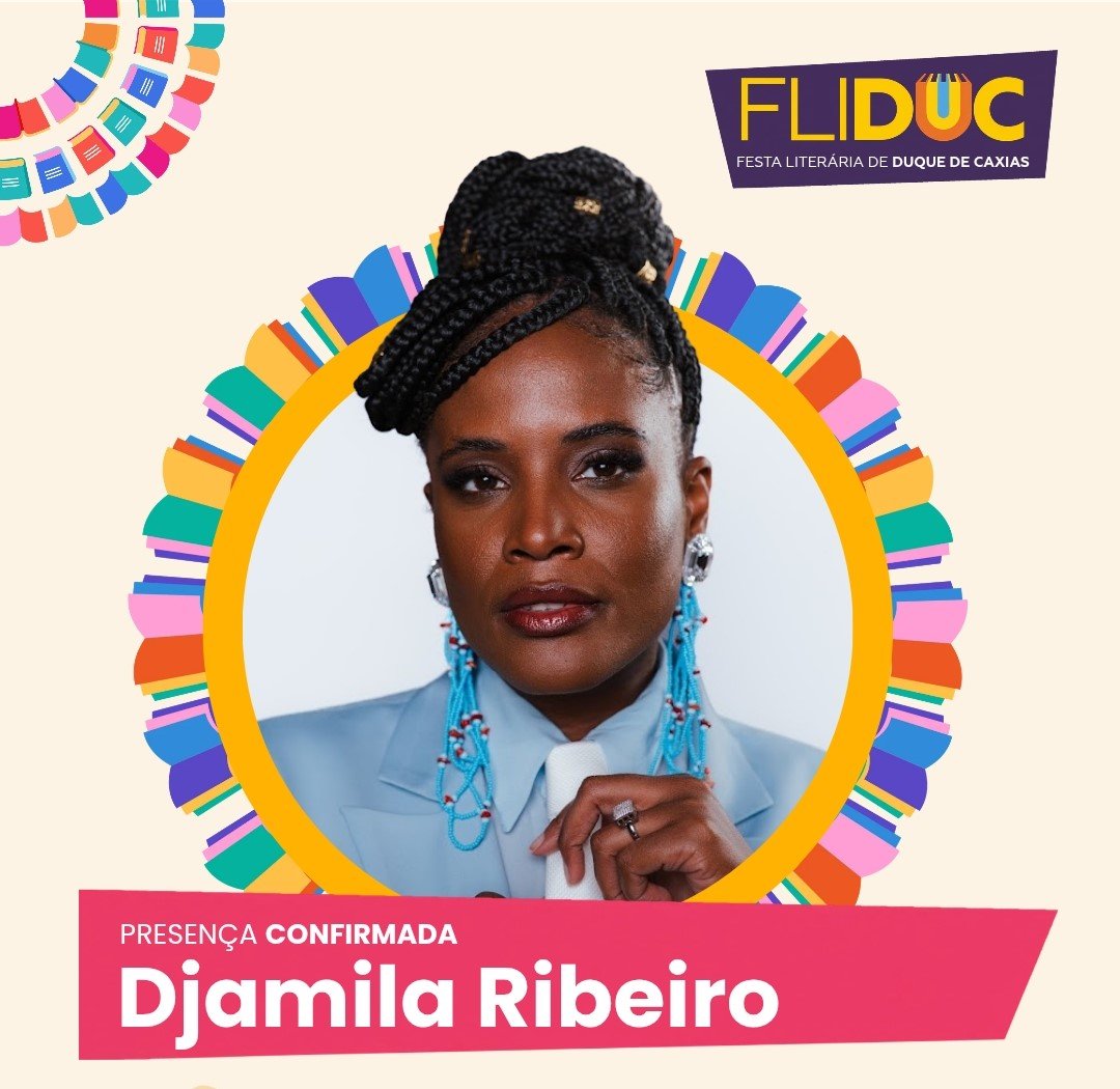 Djamila Ribeiro participa da FLIDUC 2026 em Duque de Caxias