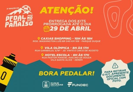 Duque de Caxias prorroga retirada de kits do Pedal no Paraíso