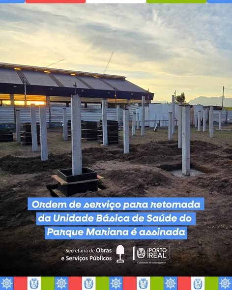 Porto Real assina ordem de serviço para retomar UBS do Parque Mariana