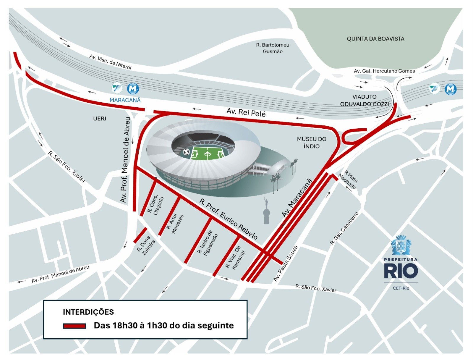 Rio terá operação especial de trânsito para Flamengo x Cruzeiro no Maracanã