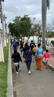 Caminhada reúne pacientes e servidores do PSF São Luiz em Santo Antônio de Pádua