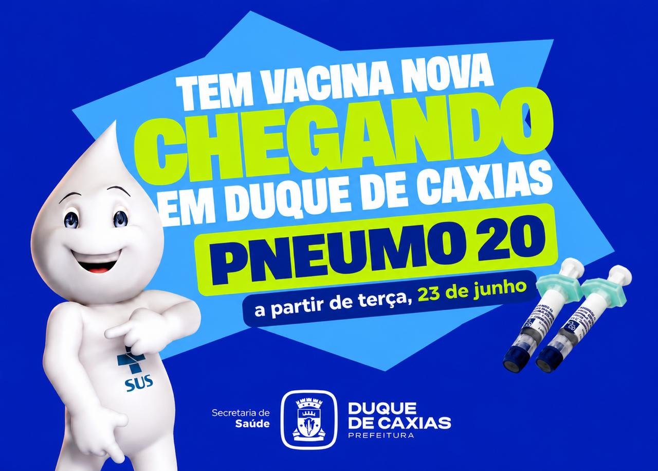 Duque de Caxias inicia vacinação infantil com Pneumo 20 na rede municipal