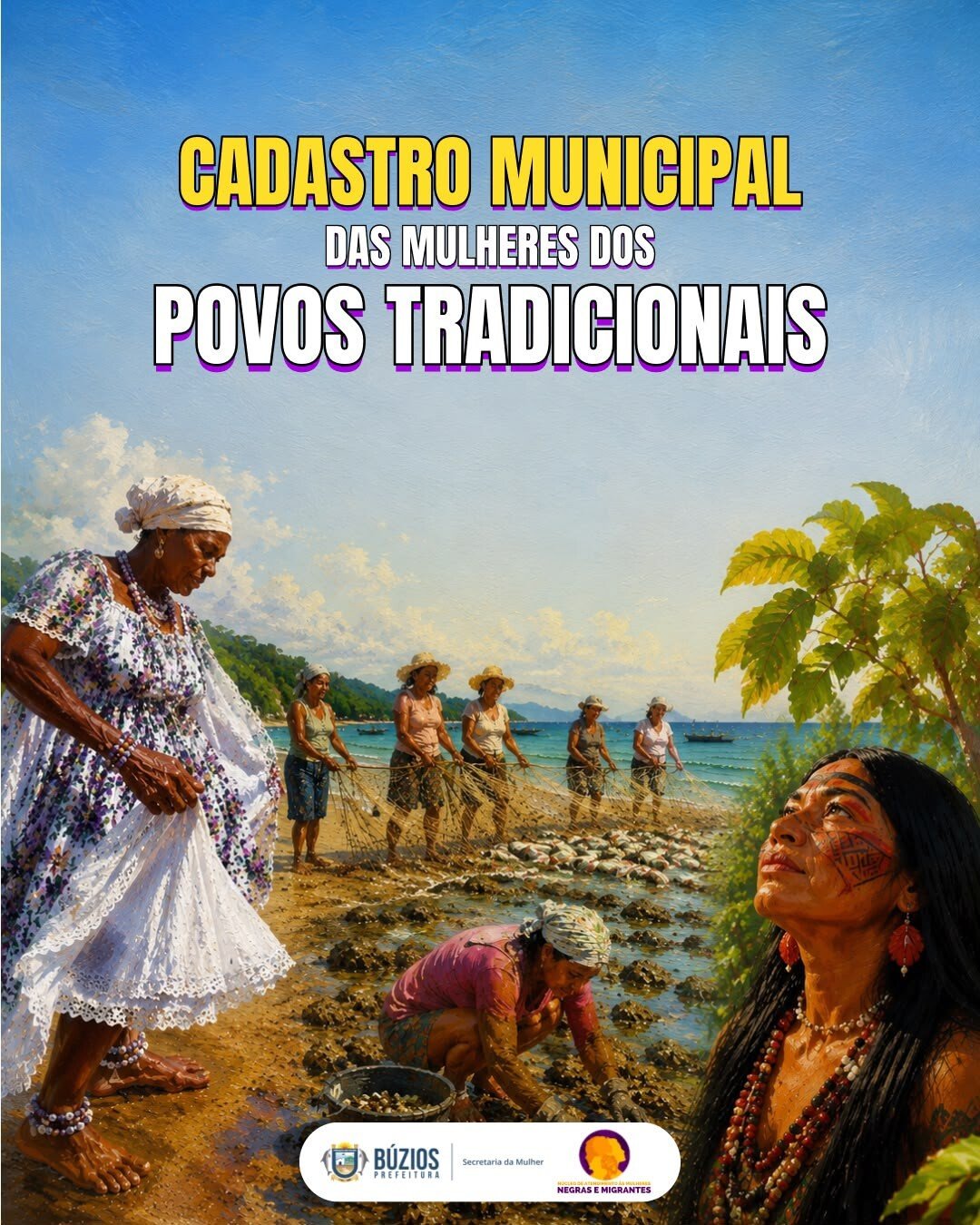Búzios abre cadastro de mulheres dos povos e comunidades tradicionais
