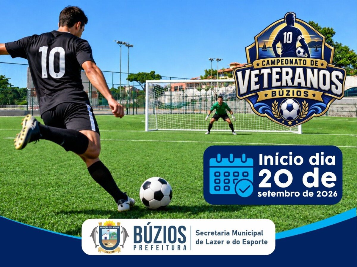 Campeonato de Veteranos de Búzios começa em 20 de setembro com oito equipes