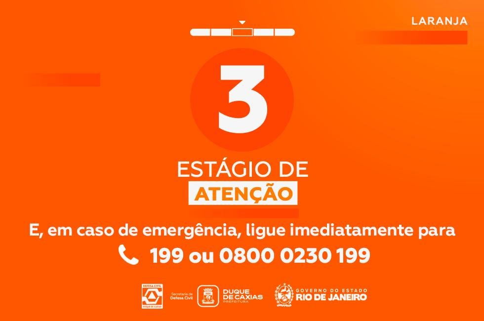 Duque de Caxias entra em estágio de atenção por previsão de chuva