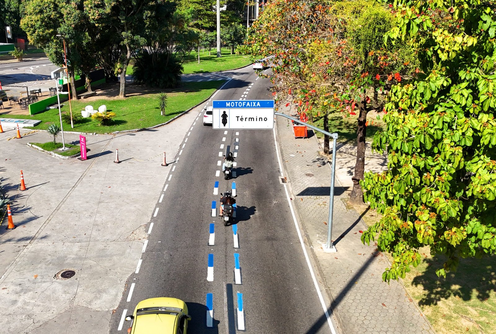 Rio inicia implantação de motofaixas na Linha Vermelha
