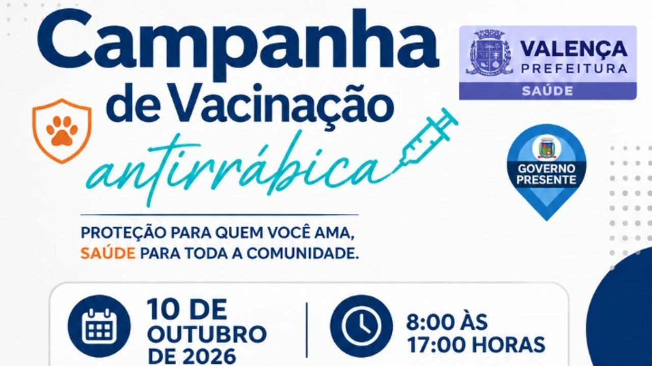 Valença terá vacinação contra a raiva para cães e gatos em 10 de outubro