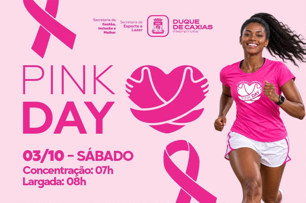 Duque de Caxias terá corrida Pink Day e aulões gratuitos nos quatro distritos