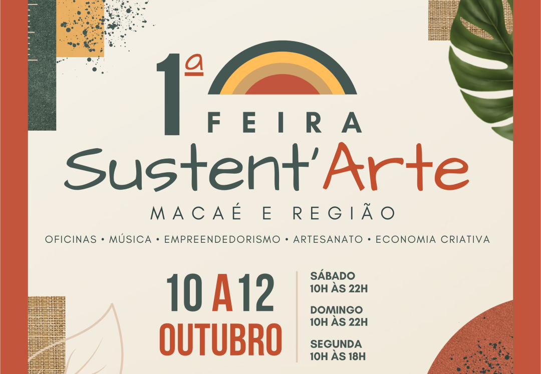 Macaé terá feira gratuita de artesanato com oficinas e música de 10 a 12 de outubro
