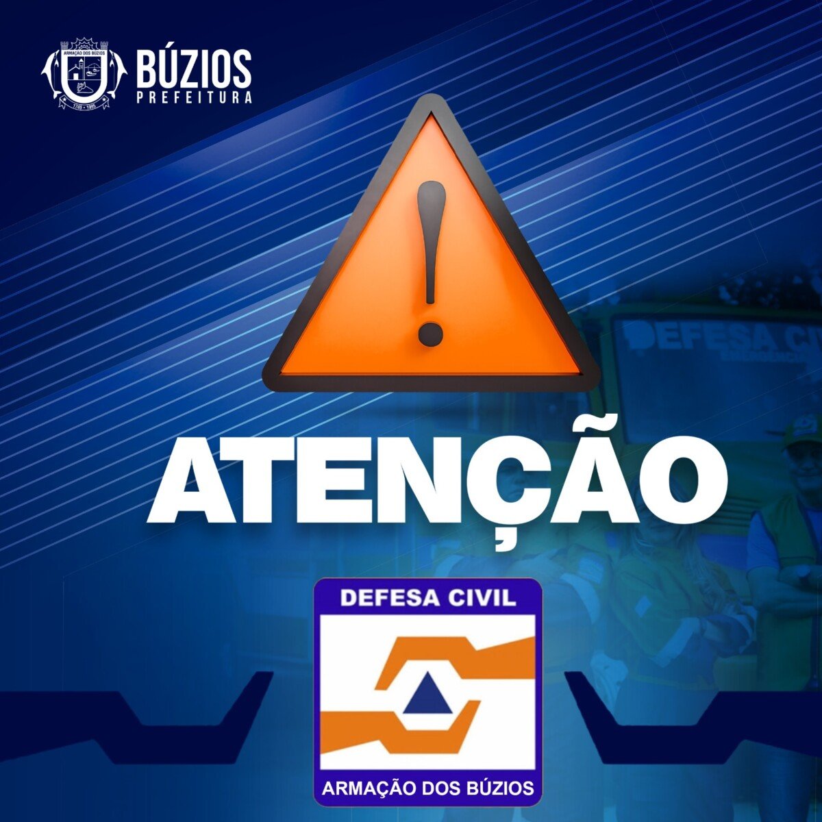 Búzios tem alerta para temporais e orientação para evitar o mar durante a instabilidade